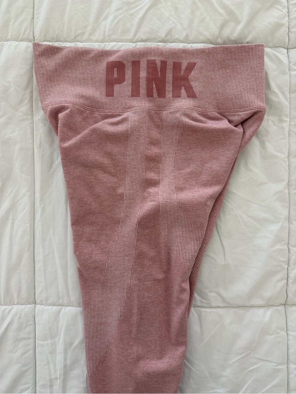PINK Victoria's Secret Seamless Activewear Set Dusty Rose M/L - Picture 9 of 11